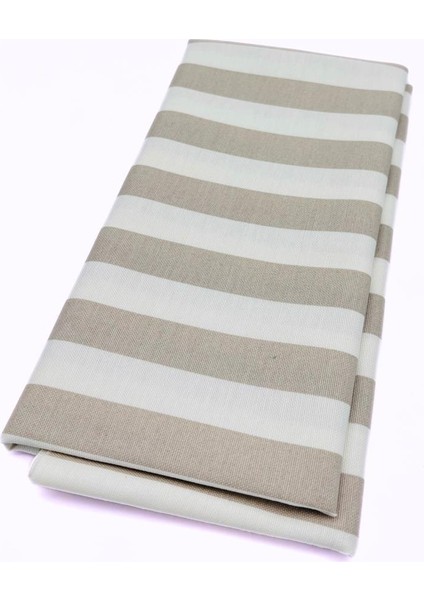 90X50 cm Duck Astarlık Kumaş Açık Vizon Çizgili