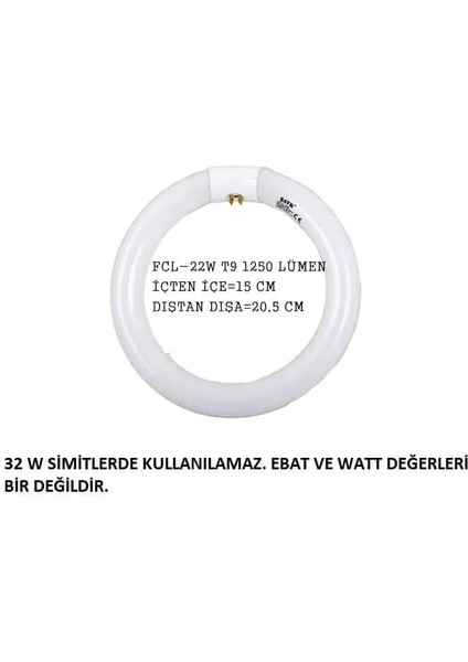 22W Simit Floresan G10Q 22W/865