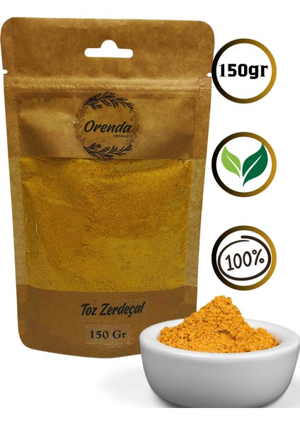 Zerdeçal Toz Doğal Yöntemler ile Kurutulmuş ve Öğütülmüştür 150 gr