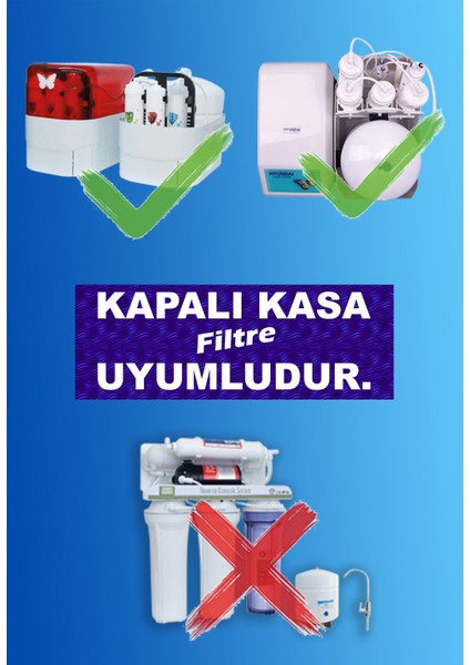 Yaman Group Waterdizayn Kapalı Kasa Su Arıtma Cihazları İçin 5'li Inline Filtre Seti