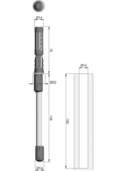 Italıana Ferramenta Ayarlı Gizli Raf Tutucu 14X140MM