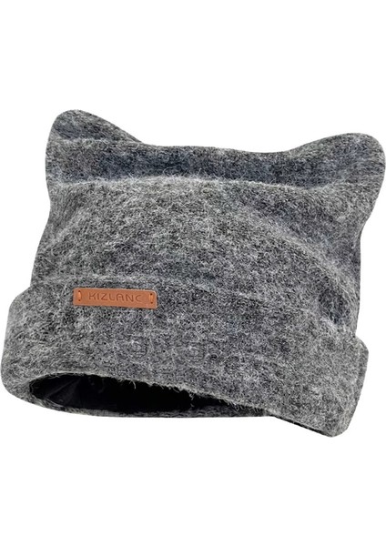 Sevimli Kedi Kulaklı Çok Yönlü Örgü Şapka (Yurt Dışından)