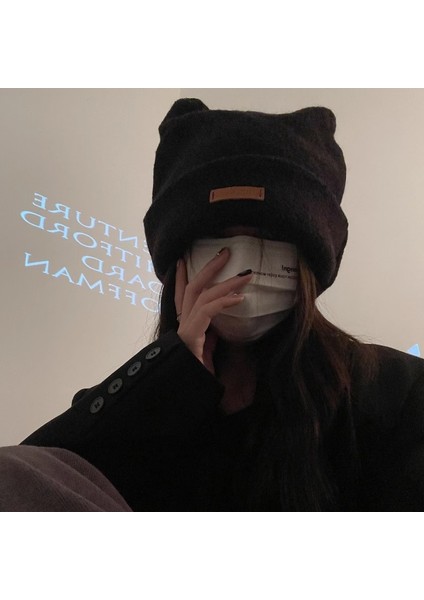 Sevimli Kedi Kulaklı Çok Yönlü Örgü Şapka (Yurt Dışından) modelleri