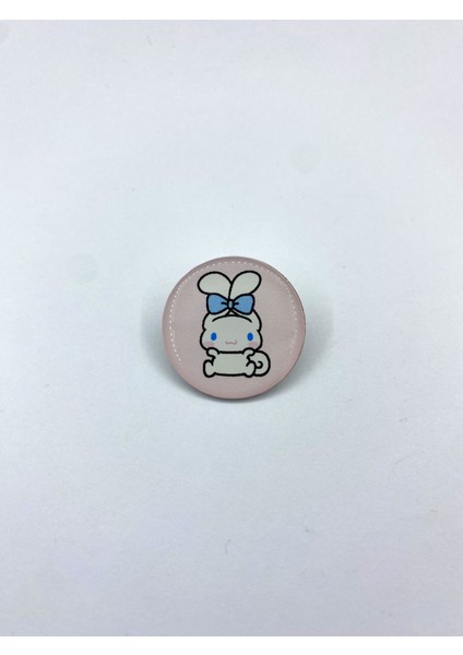 Cinnamoroll Temalı Parlak Baskılı 4'lü Metal Rozet Seti