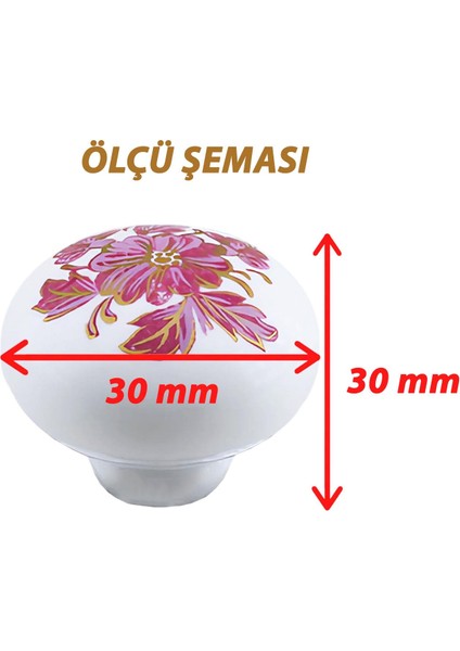 8 Adet Pembe Beyaz Ortanca Çiçek Desenli Polimer Düğme Kulp Mantar Mobilya Mutfak Dolabı Çekmece Kulbu Kulpları fiyatları