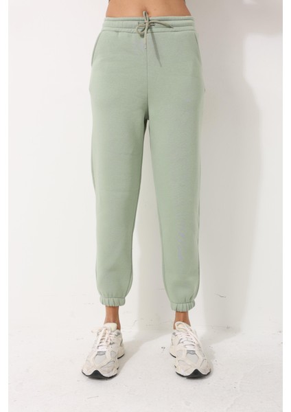 Yeşil Kadın Bağcıklı Cepli Jogger Eşofman Altı - 2456 fırsatları
