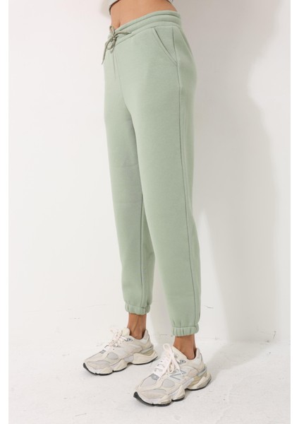 Yeşil Kadın Bağcıklı Cepli Jogger Eşofman Altı - 2456 indirimleri