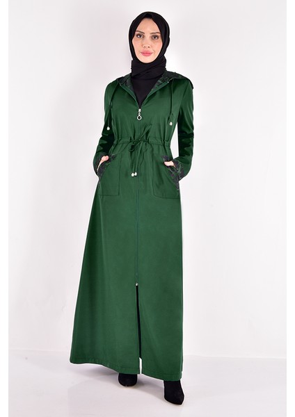 Kadın Giyim Moda Leopar Desenli Kapuşonlu Ferace 2411 fiyatları