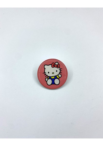 Hello Kitty, Kuromi, Melody ve Cinnamoroll Temalı Parlak Baskılı 4'lü Metal Rozet Seti