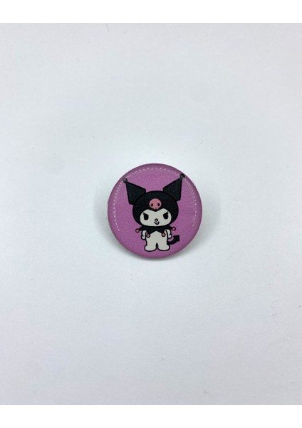 Hello Kitty, Kuromi, Melody ve Cinnamoroll Temalı Parlak Baskılı 4'lü Metal Rozet Seti