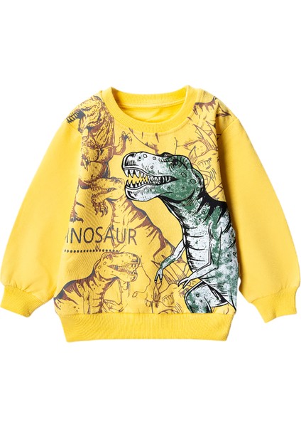 301424 3-7 Yaş Dinazor Baskılı Sweat