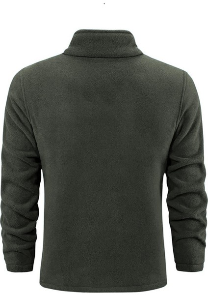 Erkek Ultra Isı Peluş Astarlı Cepli Tam Fermuarlı Polar Ceket modelleri