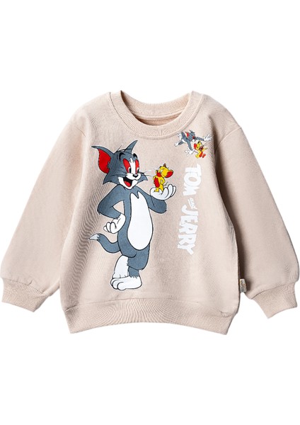 30624 3-7 Yaş Tom ve Jerry Baskılı Sweat