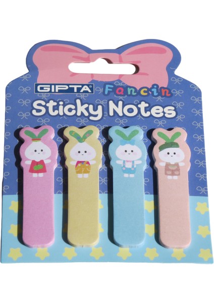 Fancin Desenli Parmak Not Kağıdı Ayraç 4X20 Yaprak