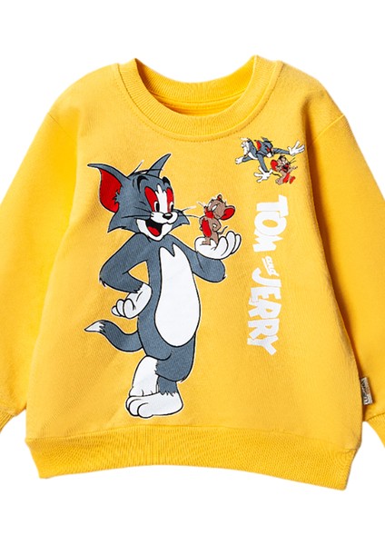 30624 3-7 Yaş Tom ve Jerry Baskılı Sweat