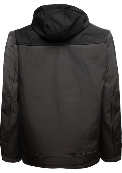 Softshell Kapşonlu Parçalı Mont