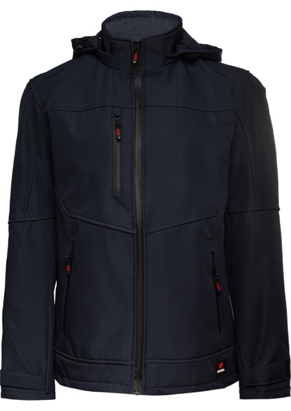 Softshell Kapşonlu Parçalı Mont