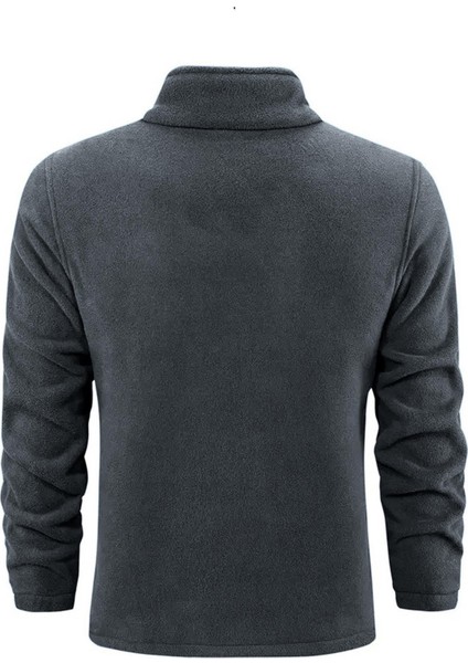 Erkek Ultra Isı Peluş Astarlı Cepli Tam Fermuarlı Polar Ceket modelleri