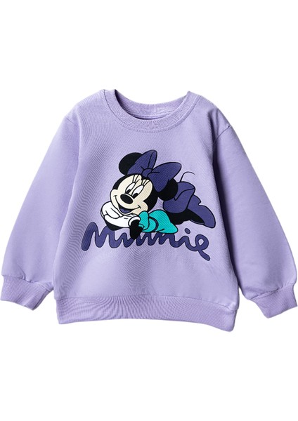 301524 3-7 Yaş Minnie Baskılı Sweat