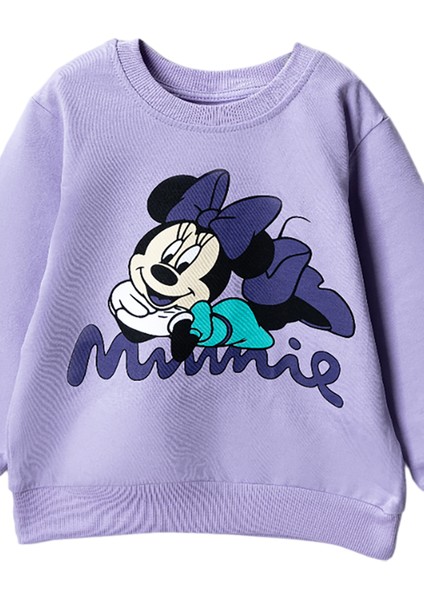 301524 3-7 Yaş Minnie Baskılı Sweat