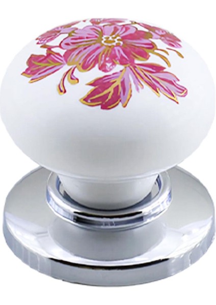 15 Adet Pembe Beyaz Ortanca Çiçek Desenli Krom Tablalı Polimer Düğme Kulp Mobilya Mutfak Dolabı Çekmece Kulpları indirimleri