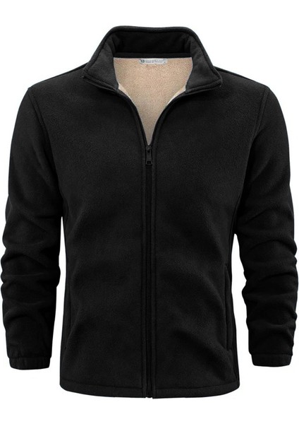 Erkek Ultra Isı Peluş Astarlı Cepli Tam Fermuarlı Polar Ceket fiyatları