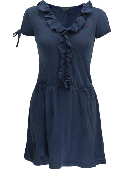 Yaka Detaylı Yazlık Elbise