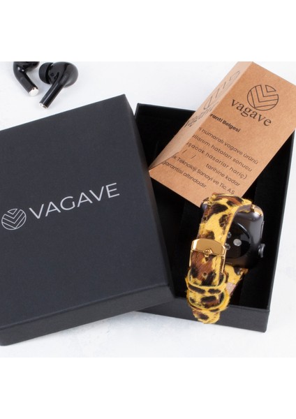 Apple Watch Uyumlu Kadın Deri Kordon 38mm 40mm 41mm Seri 4 5 6 7 8 9 Se 10 Sarı Leopar Desenli Deri Kordon Kadınlara Özel Deri Apple Watch Kordonu fırsatları