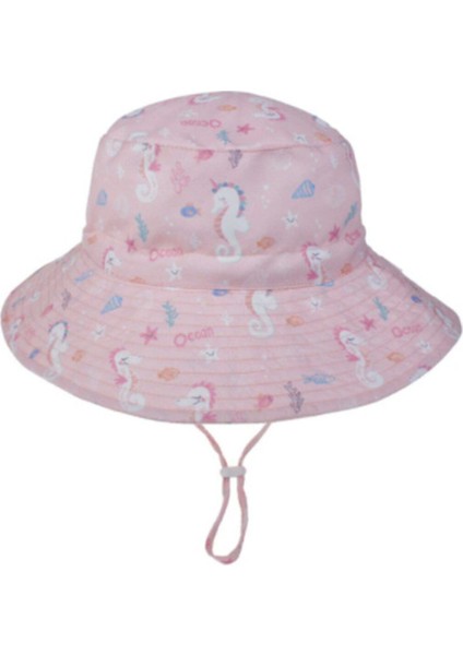 Uv Gunes Korumalı Şapka – UPF50+ Pembe Unicorn Sapka