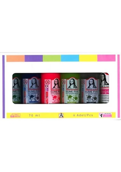 Lokal Marketing Mona Lisa 6'lı 70 ml Slime Set SL06 - LKM1247-5775