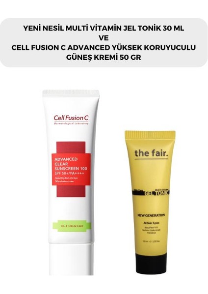 The Fair. Multi Vitamin Jel Tonik 30 ml ve Cell Fusion C Advanced Clear Güneş Kremi 50 ml