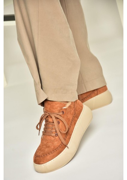 T811845302 Taba Süet Kalın Tabanlı Kadın Ayakkabı fırsatları