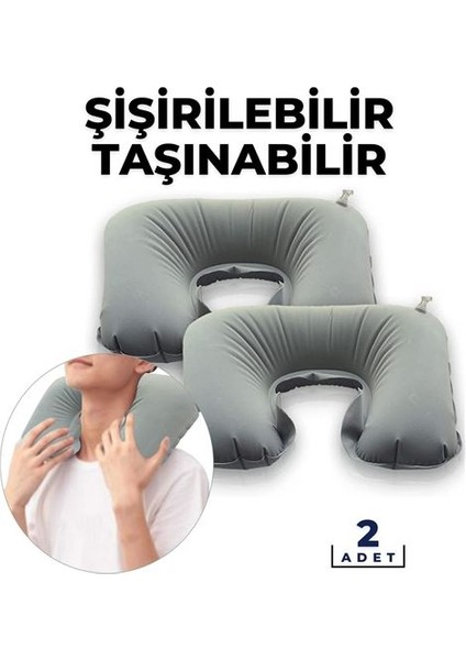 Lokal Marketing Turk Taşınabilir Boyun Uyku Yastığı 2 Adet Aile Paketi Balvanera Design - LKM8309-3906