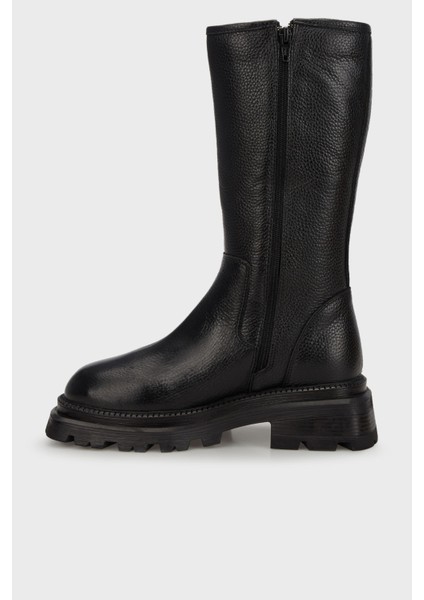 Janet Hakiki Deri Logolu Çizme Bayan Çizme 102 24650 fiyatları