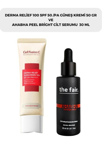 The Fair. Multi Vitamin Jel Tonik 100 ml ve Ahabha Peel Bright Cilt Serumu 30 ml