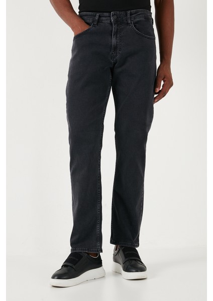 Streç Pamuklu Comfort Fit Yüksek Bel Boru Paça Jeans Erkek Kot Pantolon 4411S23TEXAS