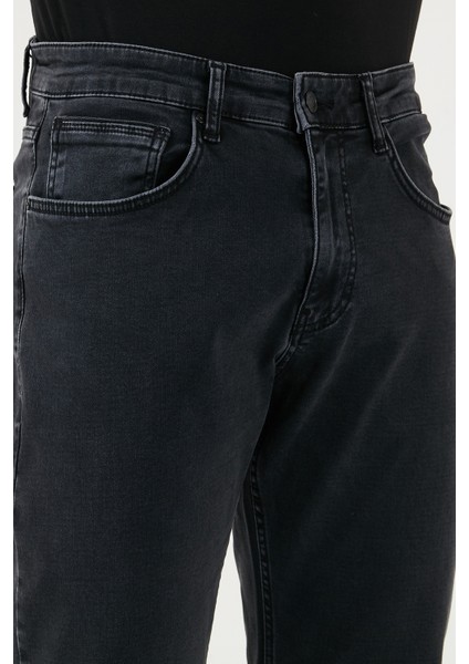 Streç Pamuklu Comfort Fit Yüksek Bel Boru Paça Jeans Erkek Kot Pantolon 4411S23TEXAS
