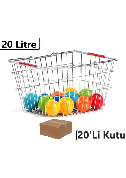 Tel Market Alışveriş El Sepeti 20 Litre 20'li Koli