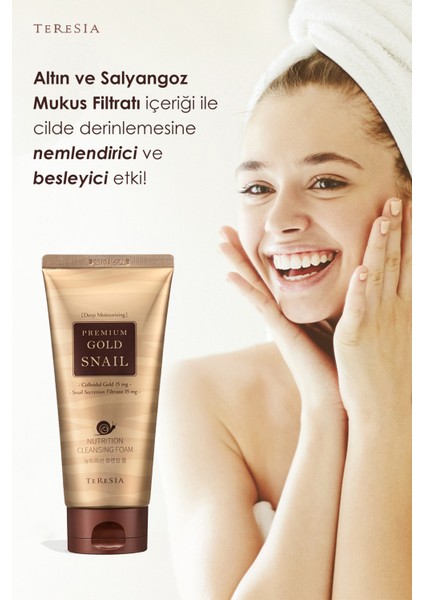 Gold & Snail Özü İçeren Akne ve Gözenek Karşıtı Temizleyici Köpük 150 ml