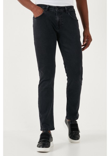 Streç Pamuklu Regular Fit Normal Bel Boru Paça Jeans Erkek Kot Pantolon 2211S23PARMA