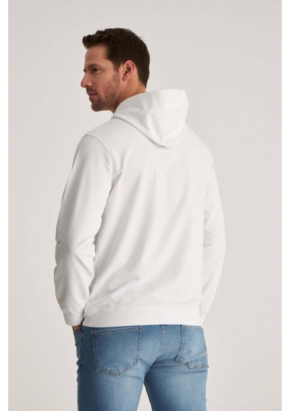 Relaxed Fit Beyaz Pamuklu Logo Baskılı Sweatshirt 8HCE2ORT01001 modelleri