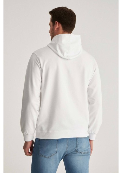 Relaxed Fit Beyaz Pamuklu Logo Baskılı Sweatshirt 8HCE2ORT01001 fırsatları