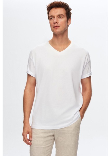 Ds Damat Slim Fit Beyaz/haki/lacivert 3'lü T-shirt 4HC14ORTBN55M fiyatları