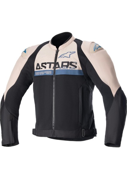 Smx Air Korumalı Motosiklet Montu Açık Kahverengi / Siyah / Mavi