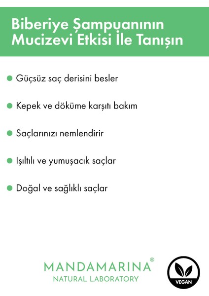 Biberiye Şampuanı Dökülme Karşıtı Ve Hızlı Uzamaya Yardımcı Büyük Boy 400 Ml