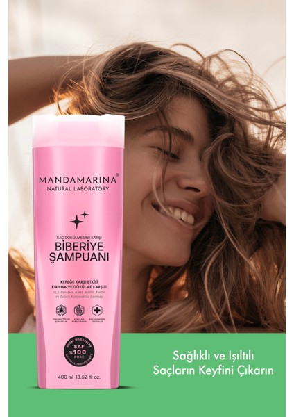 Biberiye Şampuanı Dökülme Karşıtı Ve Hızlı Uzamaya Yardımcı Büyük Boy 400 Ml