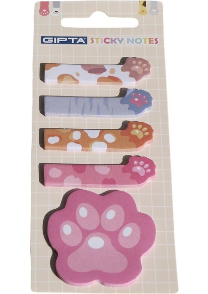 Sticky Notes Pati Desenli Mini Yapışkanlı Not Kağıdı Seti