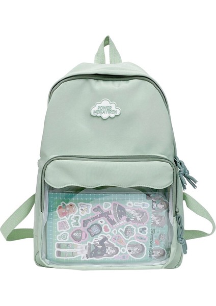 Jk Ağrılı Çanta Basit Vadi Bebek Çift Kullanımlı Sırt Çantası Japon Tarzı Ins Kız Şeffaf Sırt Çantası Yumuşak Kız Öğrenci Okul Çantası Bebek Çantası (Yurt Dışından)