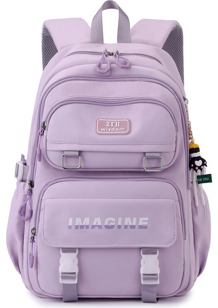 Doğal Balık Yeni Ilköğretim Okulu Çocuk Okul Çantaları Üçüncü Ila Altıncı Sınıf Kızlar Hafif Sırt Çantaları (Yurt Dışından)