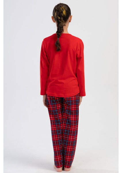 Kız Çocuk Uzun Kol Kırmızı Pijama Takım C1T1N2O304 fırsatları